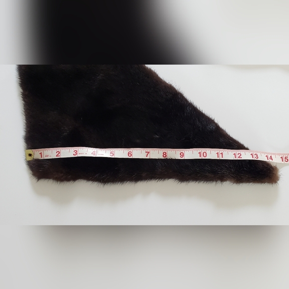 Fur Triangular Accessory with Hook and Loop Clasp - Picture 7 of 8